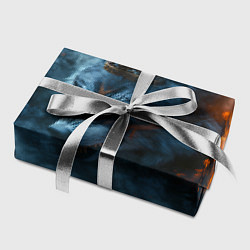 Бумага для упаковки Волк в короне в огне, цвет: 3D-принт — фото 2