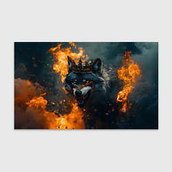 Бумага для упаковки Злой волк в огне, цвет: 3D-принт