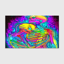 Бумага для упаковки Черепа неоновые краски, цвет: 3D-принт