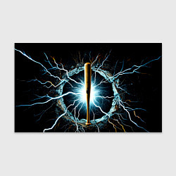 Бумага для упаковки Бейсбольная бита в молниях, цвет: 3D-принт