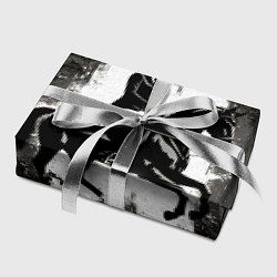 Бумага для упаковки Конный спорт на черном, цвет: 3D-принт — фото 2