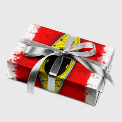 Бумага для упаковки Каяк на красно-белом, цвет: 3D-принт — фото 2