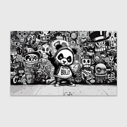 Бумага для упаковки Детёныш панды уличный хулиган на фоне граффити, цвет: 3D-принт