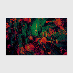 Бумага для упаковки Абстракция - red drops on green, цвет: 3D-принт