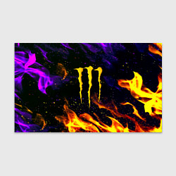 Бумага для упаковки Monster energy лого в огне, цвет: 3D-принт