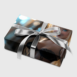 Бумага для упаковки Блондинка у стены с фонарями, цвет: 3D-принт — фото 2