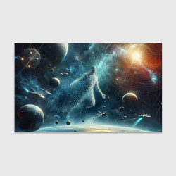 Бумага для упаковки Человек и космос - нейроарт, цвет: 3D-принт