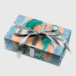 Бумага для упаковки Билли Айлиш бирюзовые волосы, цвет: 3D-принт — фото 2