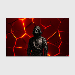 Бумага для упаковки Игра в кальмара - страж в черном, цвет: 3D-принт