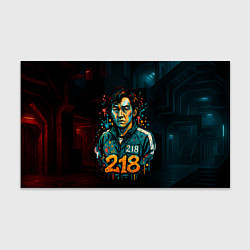 Бумага для упаковки Игра в кальмара игрок 218 граффити, цвет: 3D-принт