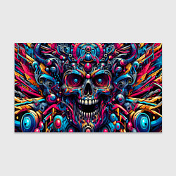 Бумага для упаковки Colorful cyber skull - pattern, цвет: 3D-принт