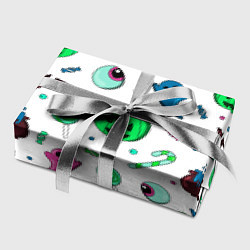 Бумага для упаковки Halloween light green pumpkin - паттерн, цвет: 3D-принт — фото 2