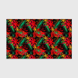 Бумага для упаковки Palm yellow red, цвет: 3D-принт
