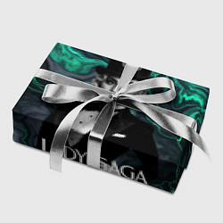 Бумага для упаковки Леди Гага в черном костюме с бабочкой, цвет: 3D-принт — фото 2