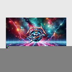 Бумага для упаковки Гитарист Бендер рок группы Футурама, цвет: 3D-принт