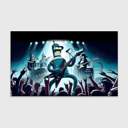 Бумага для упаковки Гитарист Бендер из рок группы Футурамы, цвет: 3D-принт