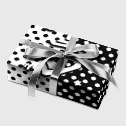 Бумага для упаковки Doom точки черно белые, цвет: 3D-принт — фото 2