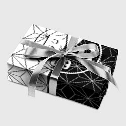 Бумага для упаковки Borussia geometry black steel, цвет: 3D-принт — фото 2