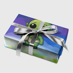 Бумага для упаковки Малыш инопланетянин с молоком, цвет: 3D-принт — фото 2