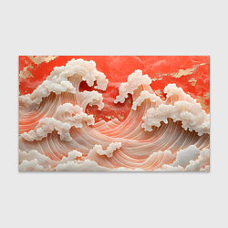 Бумага для упаковки Японские красные волны, цвет: 3D-принт