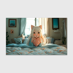 Бумага для упаковки Аниме девушка в кровати с сердцем, цвет: 3D-принт