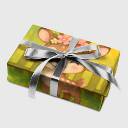 Бумага для упаковки Милый олененок на зеленом дворе, цвет: 3D-принт — фото 2