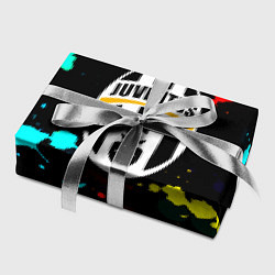 Бумага для упаковки Ювентус брызги красок неон, цвет: 3D-принт — фото 2
