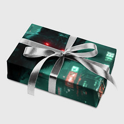 Бумага для упаковки Лиса в сияющими глазами в стиле киберпанк, цвет: 3D-принт — фото 2