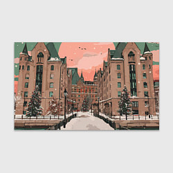 Бумага для упаковки Новогодний Московский двор, цвет: 3D-принт