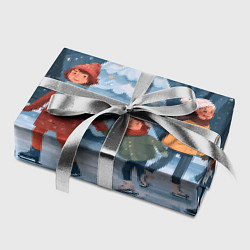 Бумага для упаковки Новогодние каникулы на катке, цвет: 3D-принт — фото 2