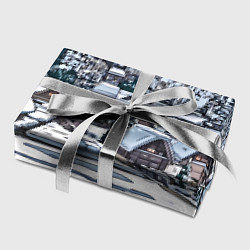Бумага для упаковки Новогодний город у гор, цвет: 3D-принт — фото 2