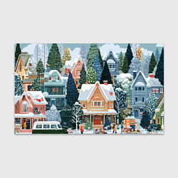 Бумага для упаковки Новогодний елочный двор, цвет: 3D-принт