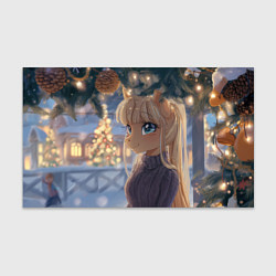 Бумага для упаковки Новогодняя анимешная лошадка, цвет: 3D-принт