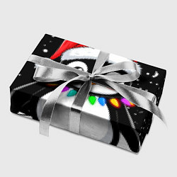 Бумага для упаковки Пингвин в шапке Санты, цвет: 3D-принт — фото 2