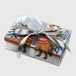 Бумага для упаковки Лошадь с салатом Под шубой, цвет: 3D-принт — фото 2