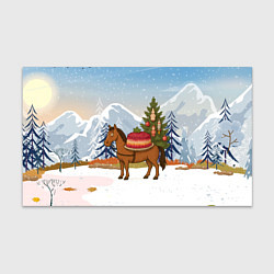 Бумага для упаковки Лошадь с салатом Под шубой, цвет: 3D-принт