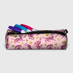 Пенал для ручек Розовые тигры паттерн, цвет: 3D-принт — фото 2
