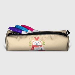 Пенал для ручек Мишки с шарфиком, цвет: 3D-принт — фото 2