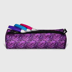 Пенал для ручек Фиолетовые цветы паттерн, цвет: 3D-принт — фото 2