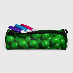 Пенал для ручек Крупный зеленый горошек, цвет: 3D-принт — фото 2