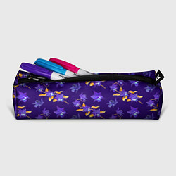 Пенал для ручек Цветы Фиолетовые Ирисы На Синем Фоне, цвет: 3D-принт — фото 2