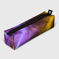 Пенал для ручек Неоновые фонари на шёлковой поверхности - Фиолетов, цвет: 3D-принт