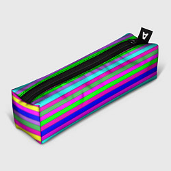 Пенал для ручек Multicolored neon bright stripes, цвет: 3D-принт