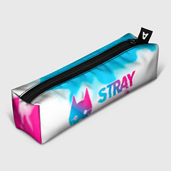 Пенал для ручек Stray neon gradient style: надпись и символ, цвет: 3D-принт