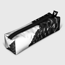 Пенал для ручек Кубизм Фигуры в трехмерном пространстве в черно-бе, цвет: 3D-принт