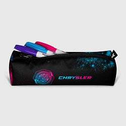 Пенал для ручек Chrysler - neon gradient: надпись и символ, цвет: 3D-принт — фото 2