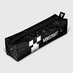 Пенал для ручек Minecraft glitch на темном фоне: надпись и символ, цвет: 3D-принт