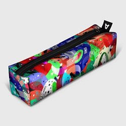 Пенал для ручек Птички, снежинки и заячьи ушки, цвет: 3D-принт