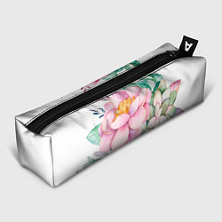 Пенал для ручек Пастельные цветы - посередине, цвет: 3D-принт