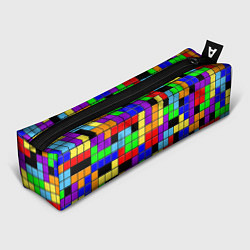 Пенал для ручек Тетрис цветные блоки, цвет: 3D-принт